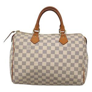 LOUIS VUITTON Damier Azur Speedy 30 Hand Bag N41533 LV Auth BA963